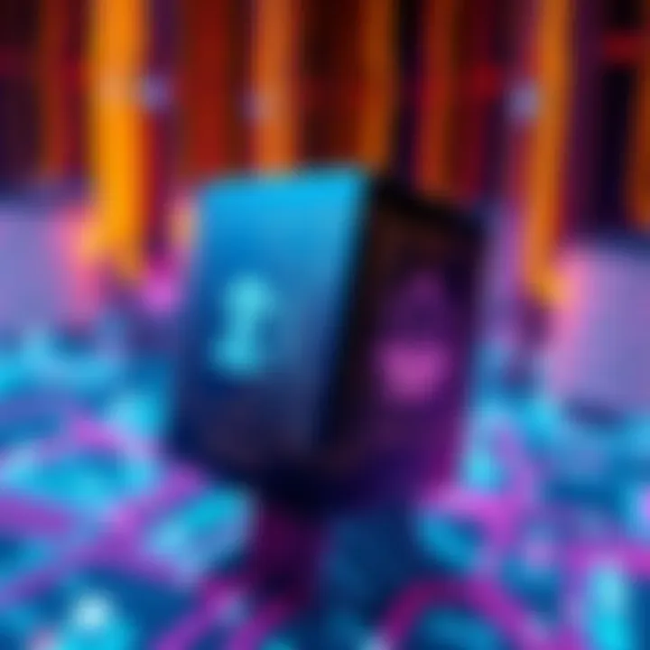 A visual representation of quantum computing concepts with a graphic showing blockchain connections and migration paths, highlighting urgency in adaptation against threats.