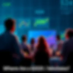 A group of people sitting in silence, looking at charts and graphs representing the $200K price point debate