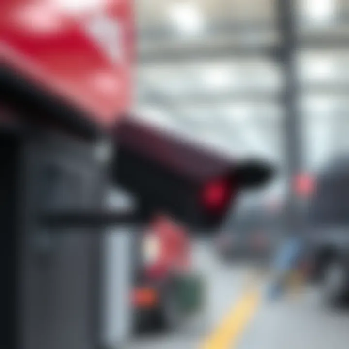 A radar sensor anti-theft bracket installed on a piece of equipment, showcasing its security features.