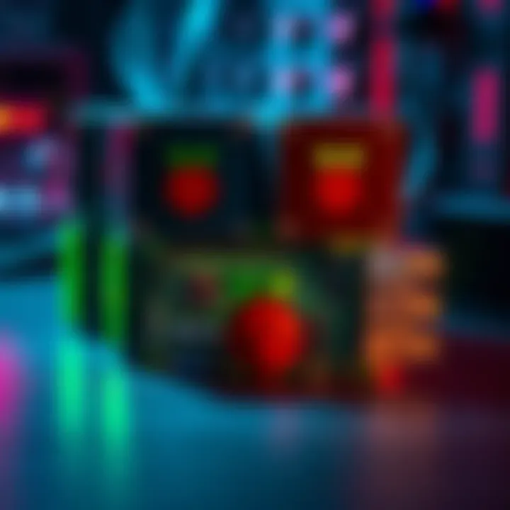 A six-pack of Raspberry Pi units arranged for Monero mining, showcasing their compact design and connectivity.