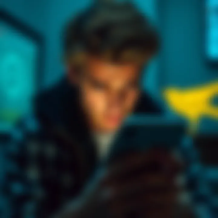A person looking frustrated at their phone while trying to access the Raspy Yellow Nightingale wallet in the Helium app, with a visible loading screen in the background.