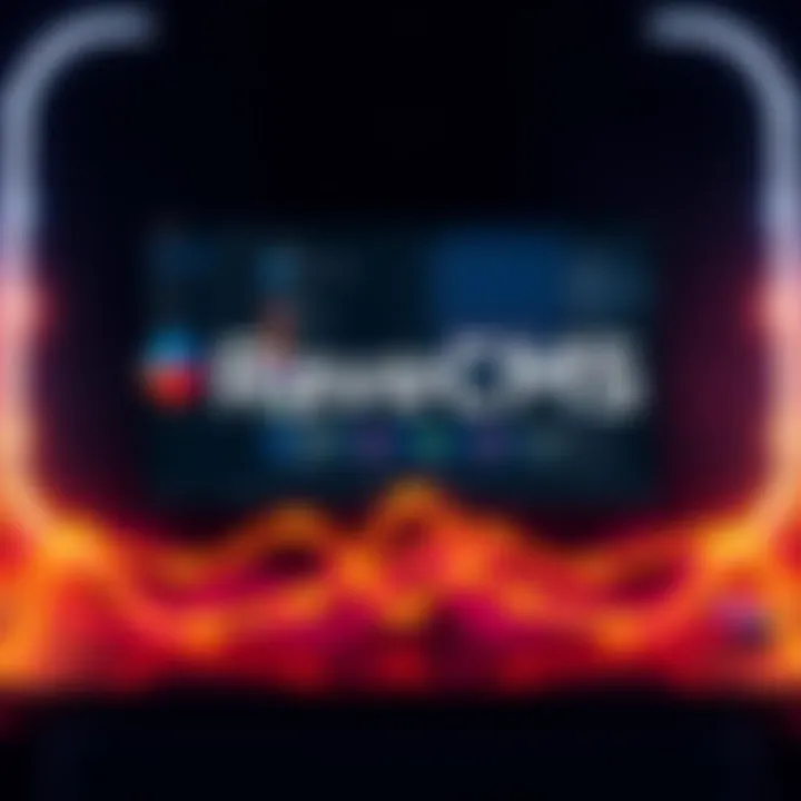 RaveCMS logo displayed with its user-friendly interface showcasing various features like AI content generation and e-commerce options.