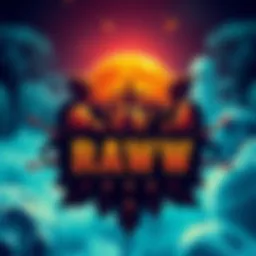 A bold emblem representing the RAWW lifestyle, featuring elements of strength, community, and vitality with natural symbols like farms and organic products in the background.