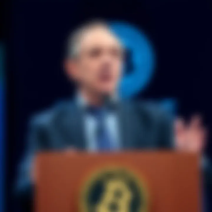 Ray Dalio speaking at a podium about Central Bank Digital Currencies and their impact on government control
