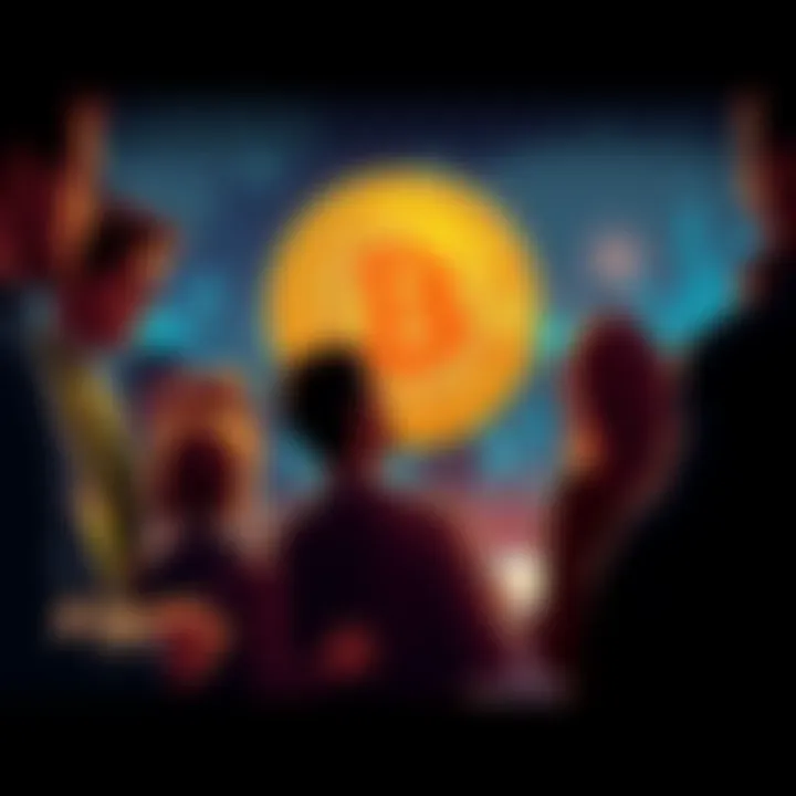 A group of people engaged in a discussion about The Bitcoin Standard and its concepts regarding Bitcoin and finance.
