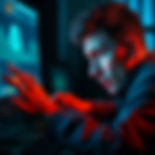 A person looking at a computer screen with a worried expression, showing steps to recover staked SOL on a Ledger wallet after a phishing scam.