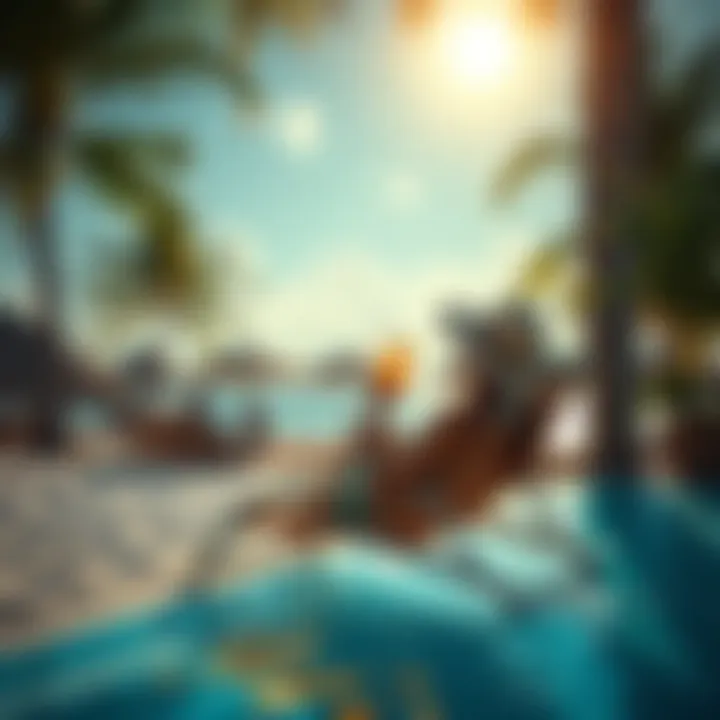 A person sitting on a beach chair with a tropical drink in hand, enjoying the sun in Cancun