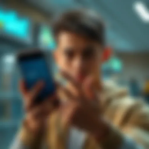 A person looking confused at a smartphone showing a notification about Rent Boost expiration.