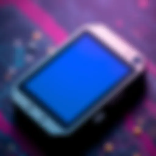 A close-up view of a Ledger Nano S with a newly replaced LCD screen, showcasing its improved display clarity.