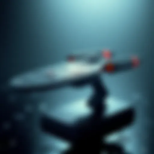 A broken model stand for the Revell USS Voyager ship with a search for alternatives