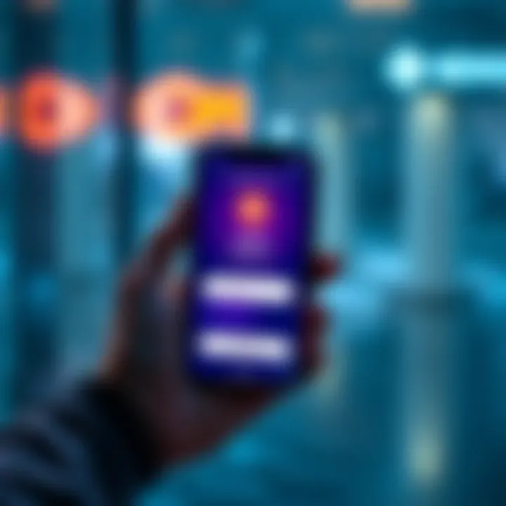 A person holding a mobile device displaying a crypto wallet interface with a request for 0.01 PI transfer