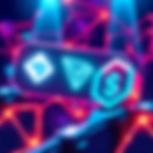 Illustration showing Request Network logo with Tron logo and USDT symbol, highlighting fast transactions and low fees