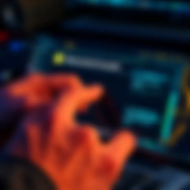 A person entering a passphrase on a Trezor wallet screen to restore their cryptocurrency account.