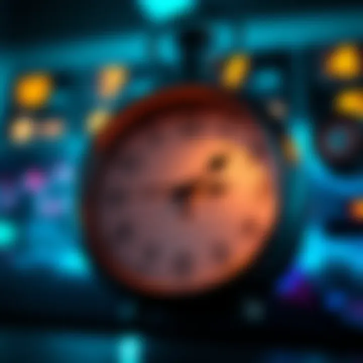 A clock with blurred hands representing the changing perception of time in modern life.