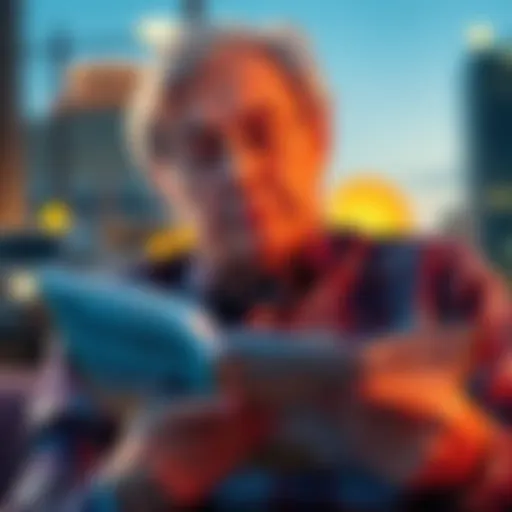 Retiree Cashing Out Investments An older man reviewing financial documents with a thoughtful expression, symbolizing his decision to sell investments during market volatility