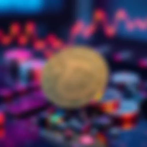 A digital representation of a euro stablecoin with the Revolut logo, symbolizing the launch in the crypto market.