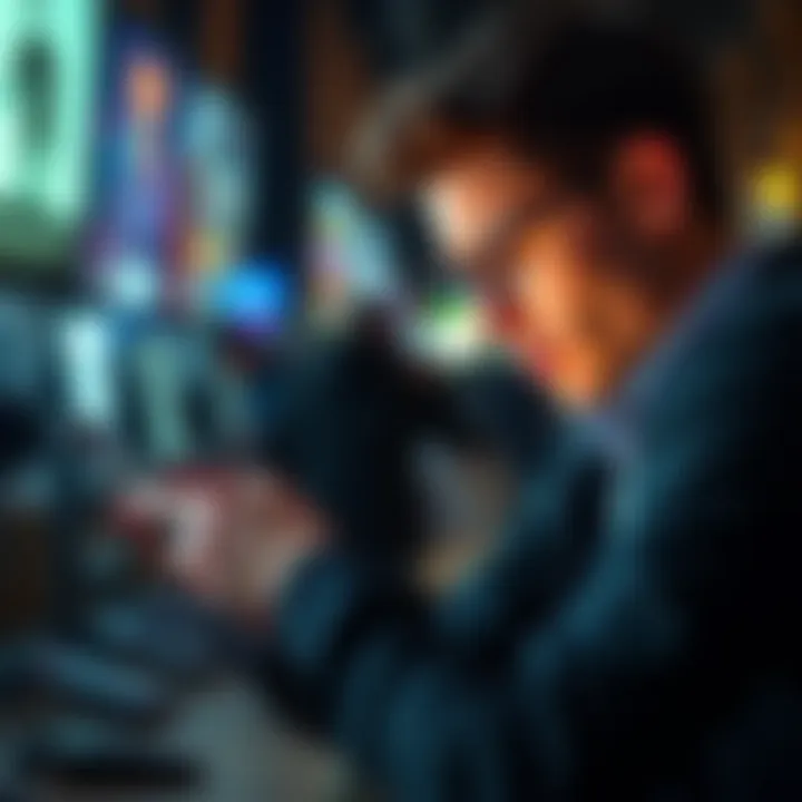 A person looks frustrated while using a smartphone to check their Revolut account status after a payment issue.