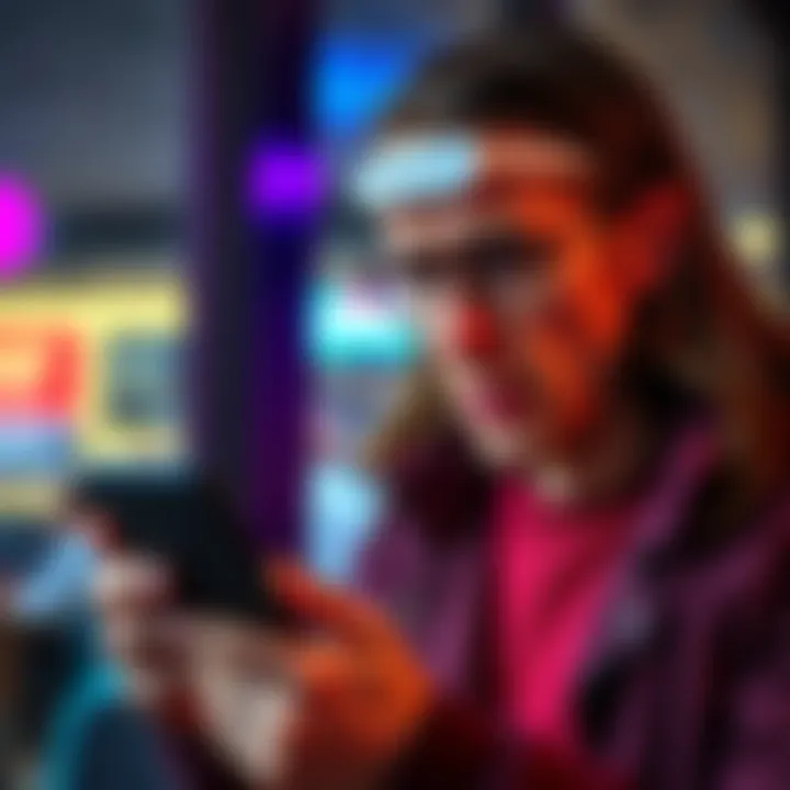A frustrated customer looking at a phone with Revolut app, showing a zero balance and questioning their account status