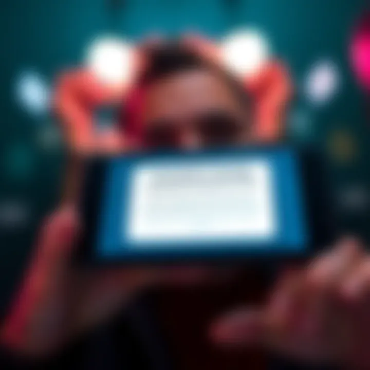 A close-up view of a Revolut account closure notification on a smartphone screen with a worried person in the background
