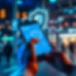 Revolut Account Security A person checking their Revolut account on a smartphone, displaying safety features and financial security symbols in the background.