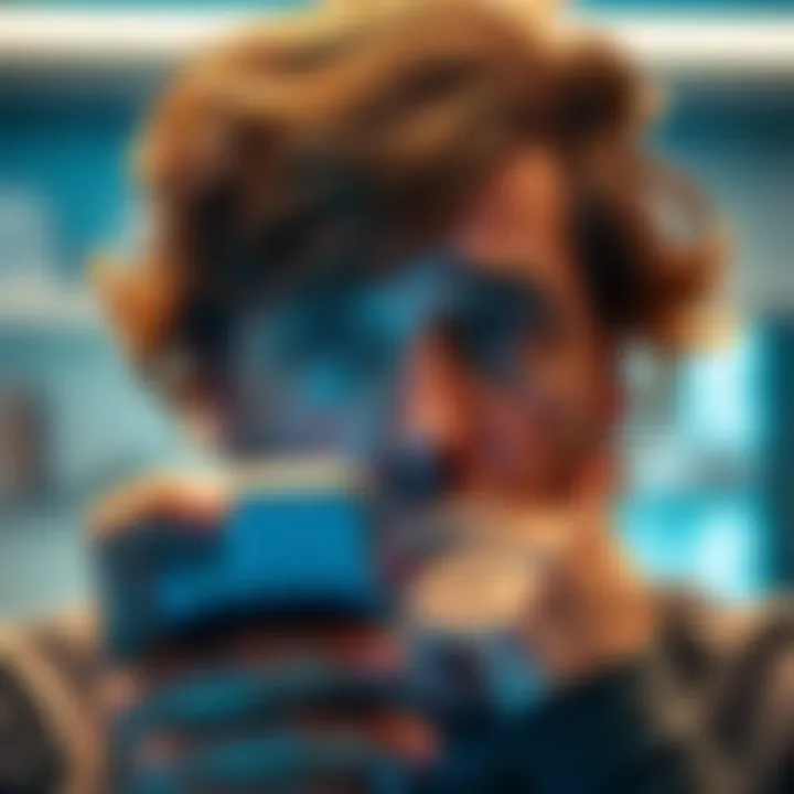 A person frustrated while trying to verify their German TIN in the Revolut app, showing a phone with the app open and a confused expression.