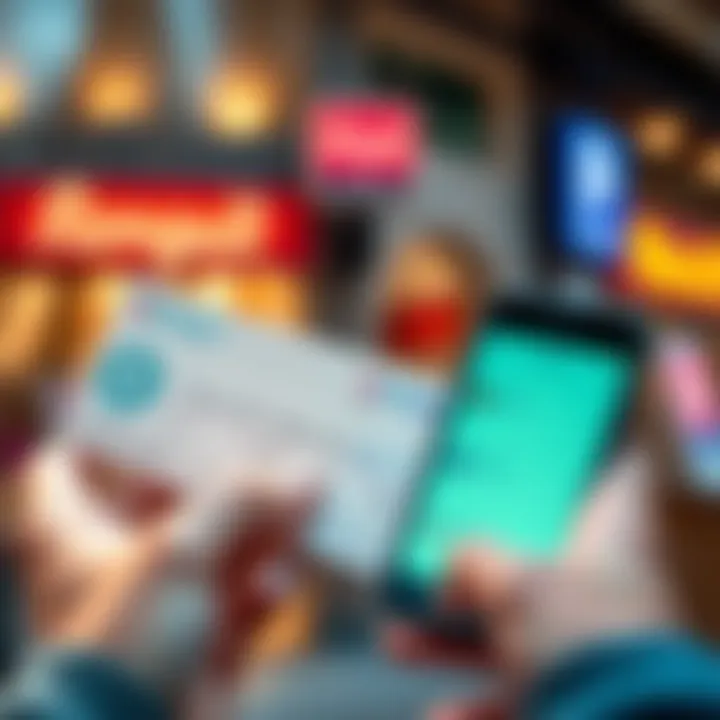 A person holding a French cheque with a Revolut app open on a smartphone, symbolizing digital banking solutions for cheque payments.