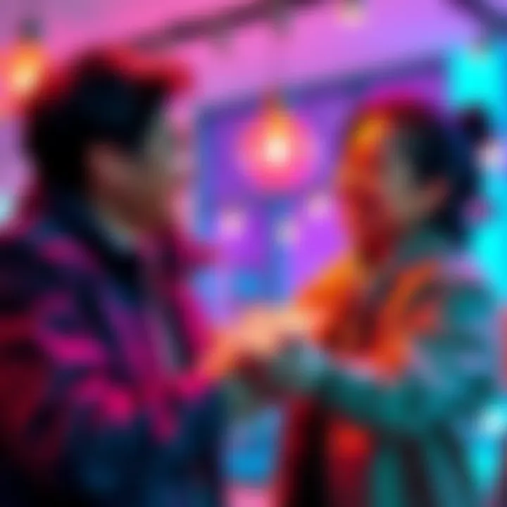 A graphic showing a happy customer receiving a fee reimbursement from Revolut, with money and a thank you note in the background