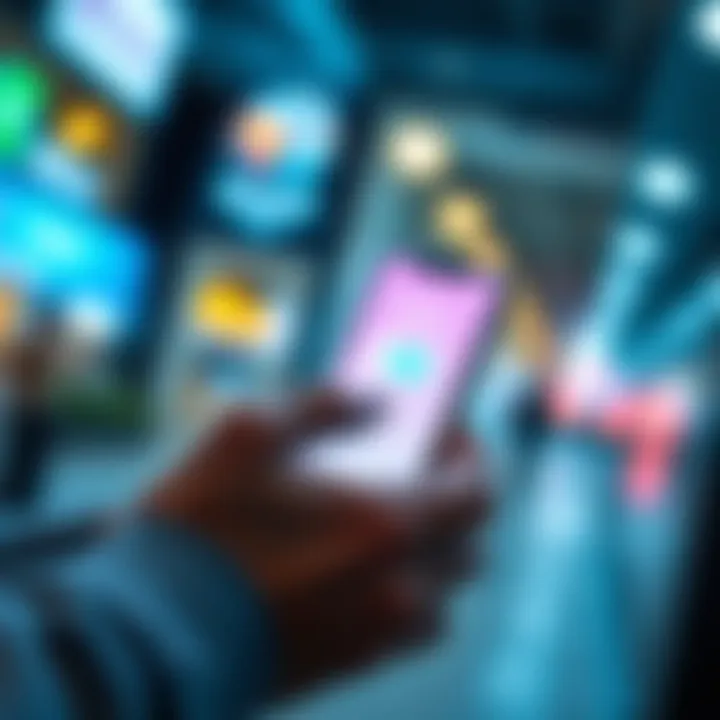 A person using the Revolut payment app on a smartphone for international transactions and mobile payments.