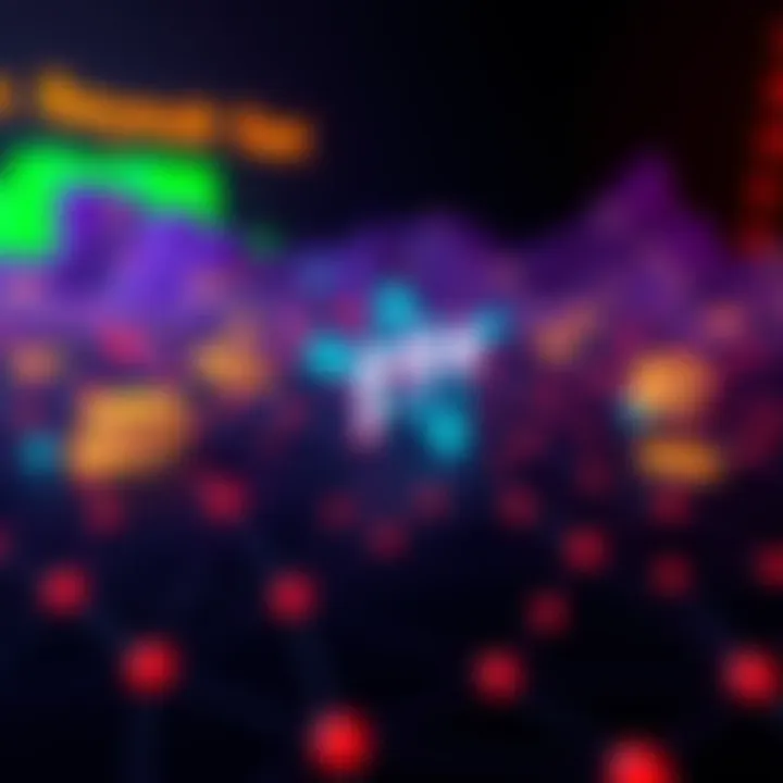 A visual representation of Revolut transferring stablecoins on the Polygon network, showing digital coins and a network diagram