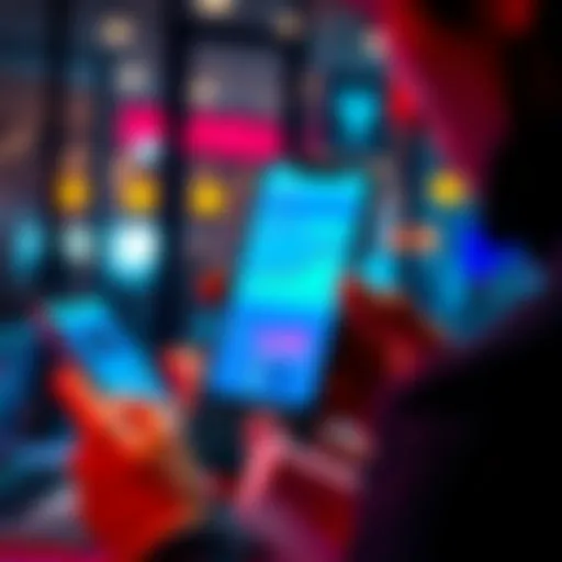A business person reviewing the Revolut Pro app on a smartphone with graphs showing payments and fees