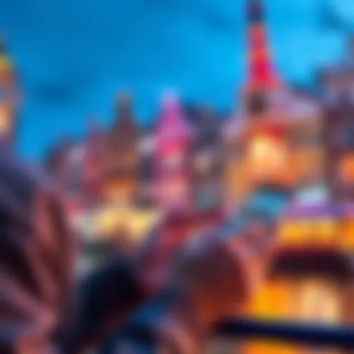 A traveler looking at hotel options on the Revolut Stays app while considering a trip to Amsterdam