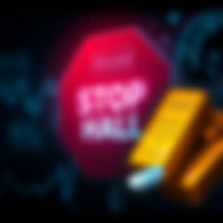 Announcement graphic showing a stop sign with images of gold and silver bars, signaling Revolut's halt on commodity trading