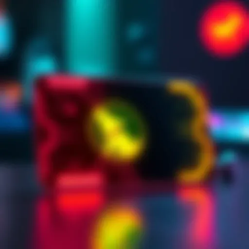 A vibrant Dogecoin LED card glowing with the Dogecoin logo, appealing to fans of cryptocurrency.