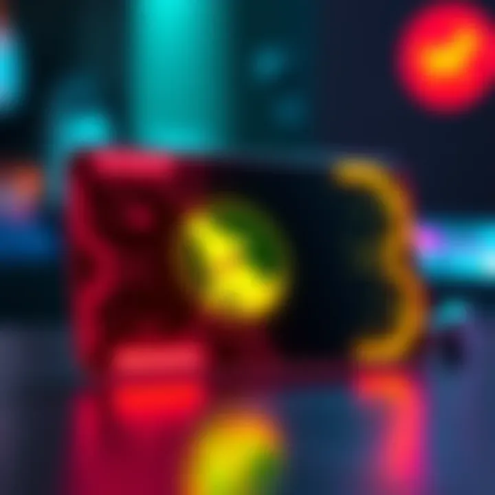 A vibrant Dogecoin LED card glowing with the Dogecoin logo, appealing to fans of cryptocurrency.