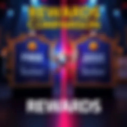 A graphic showing Free and Premium rewards side by side, with a Legendary reward highlighted in the center.