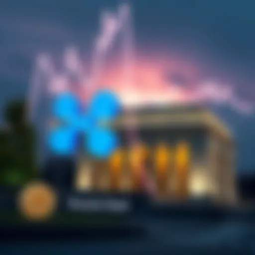 Ripple's partnership with Deutsche Bank enables access to Nigeria's market without XRP, showing a bank building and a digital currency symbol.