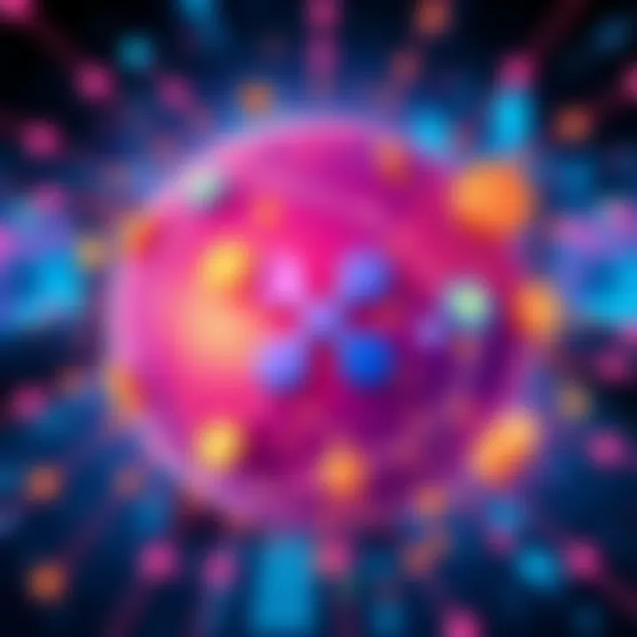 Ripple Payments Global Network Illustration of Ripple Payments as a global network for stablecoins and fiat currencies, symbolizing fast international transactions.