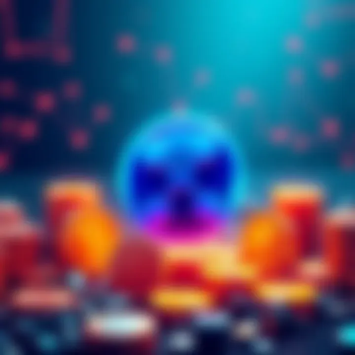 Illustration showing Ripple logo with XRP coins and stablecoins in the background, depicting the connection between them and recent events.