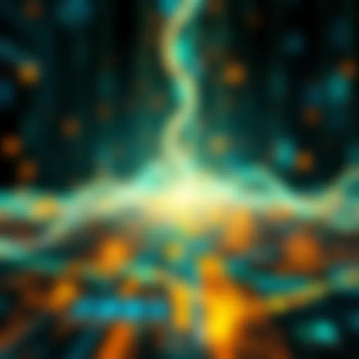 An abstract representation of digital transactions and investments in 2026 with Ripplemaxxing concept