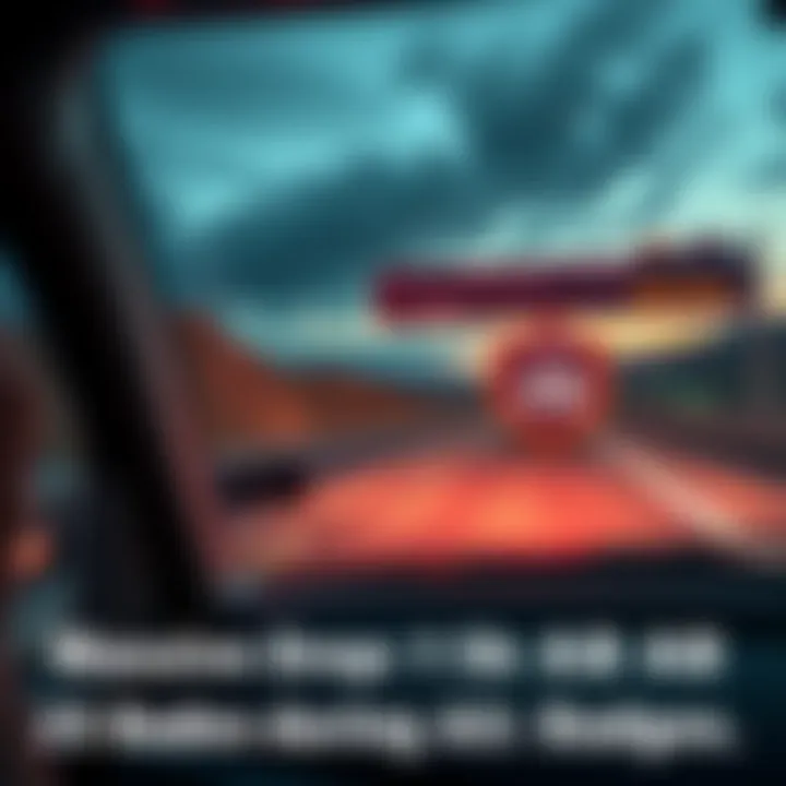 A car driving on a highway with badges displayed on the side, symbolizing the drop of 5,000 AB during the trip