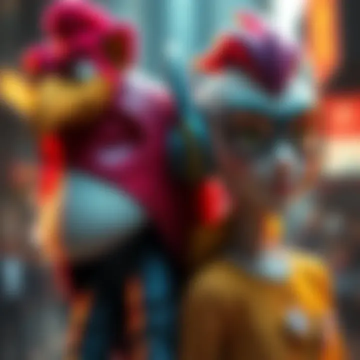 Two characters representing Rushable and Spidarrund appear side by side with visual clues linking them, showcasing similarities and access to shared sessions.
