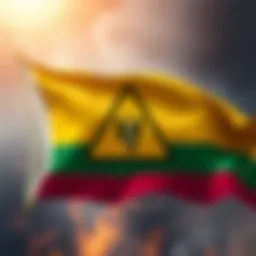 A graphic of Rwanda's flag with a warning symbol and cryptocurrency icons, representing the caution issued about Bybit's FRW to crypto services