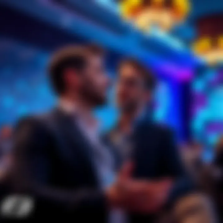 Ryan Wyatt, CEO of Cronos, speaking at a blockchain industry event, sharing insights on current trends and challenges.