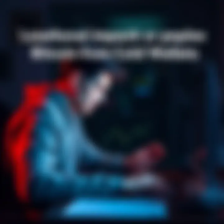 Sad person looking at a computer screen A person sitting at a desk, looking upset while checking their cryptocurrency wallet on a computer, representing the emotional toll of losing Bitcoin from cold wallets.