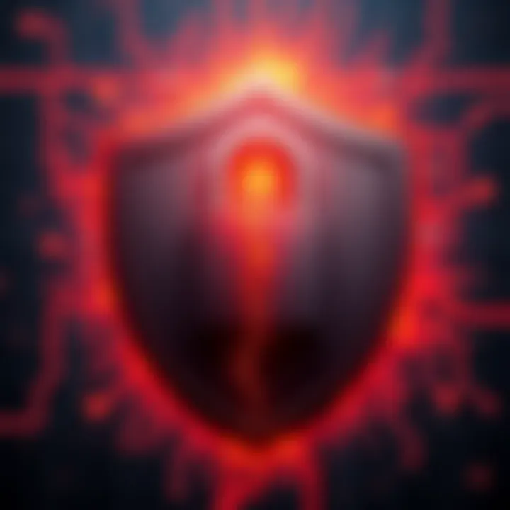 A graphic showing a shield with a lock breaking apart, symbolizing the data breach of SafePal customers' information.