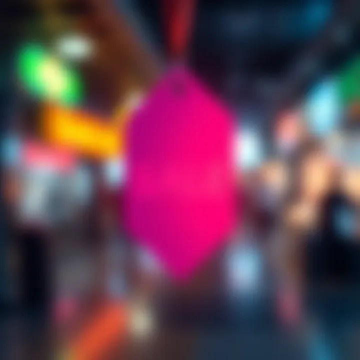 A vibrant graphic showing a discount tag with a downward arrow symbolizing buying on the dip.