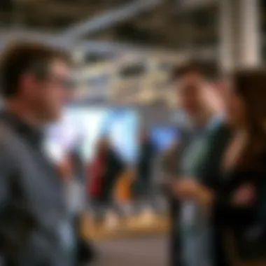Sam Bankman-Fried chatting with the founders of Anthropic at a tech event in Silicon Valley.