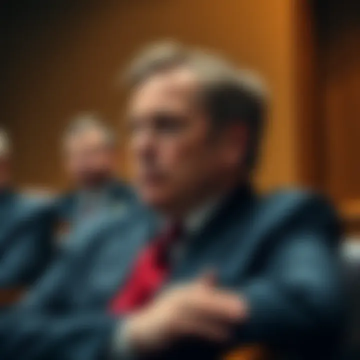 Sam Bankman-Fried, former FTX CEO, seated in a courtroom during a trial.