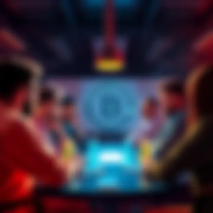 Group of people in a meeting discussing Bitcoin trends