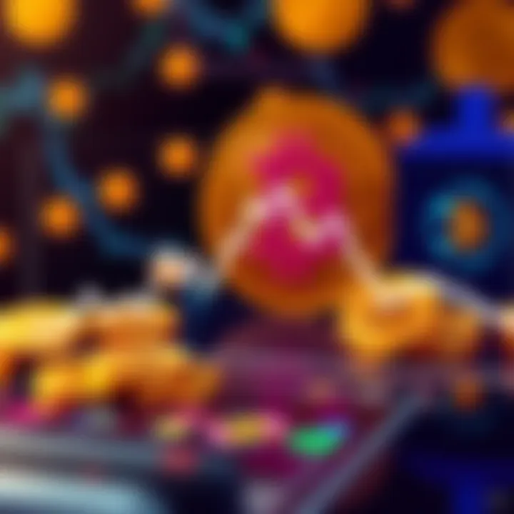 A graph showing Saylor's Bitcoin investment value dropping significantly, with a downward trend line and Bitcoin icons in the background.